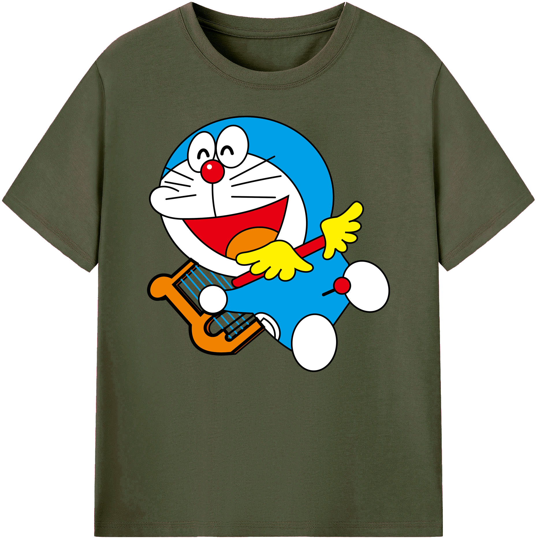 （画像用） ドラえもん Doraemon 綿100％ メンズ半袖Tシャツ｜肌触りやわらか＆通気性